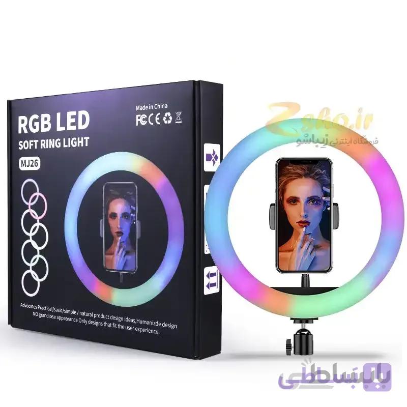 رینگ لایت پایه دار حرفه ای مدل 26 سانتی متر MJ26