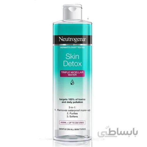 میسلار واتر آرایش پاک کن نوتروژینا مدل Skin Detox حجم 400 میل