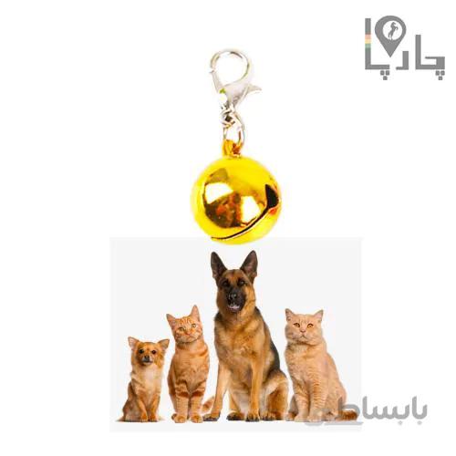 زنگوله سگ، گربه و پت اسمارت Smart سایز متوسط توپی رنگ طلائی