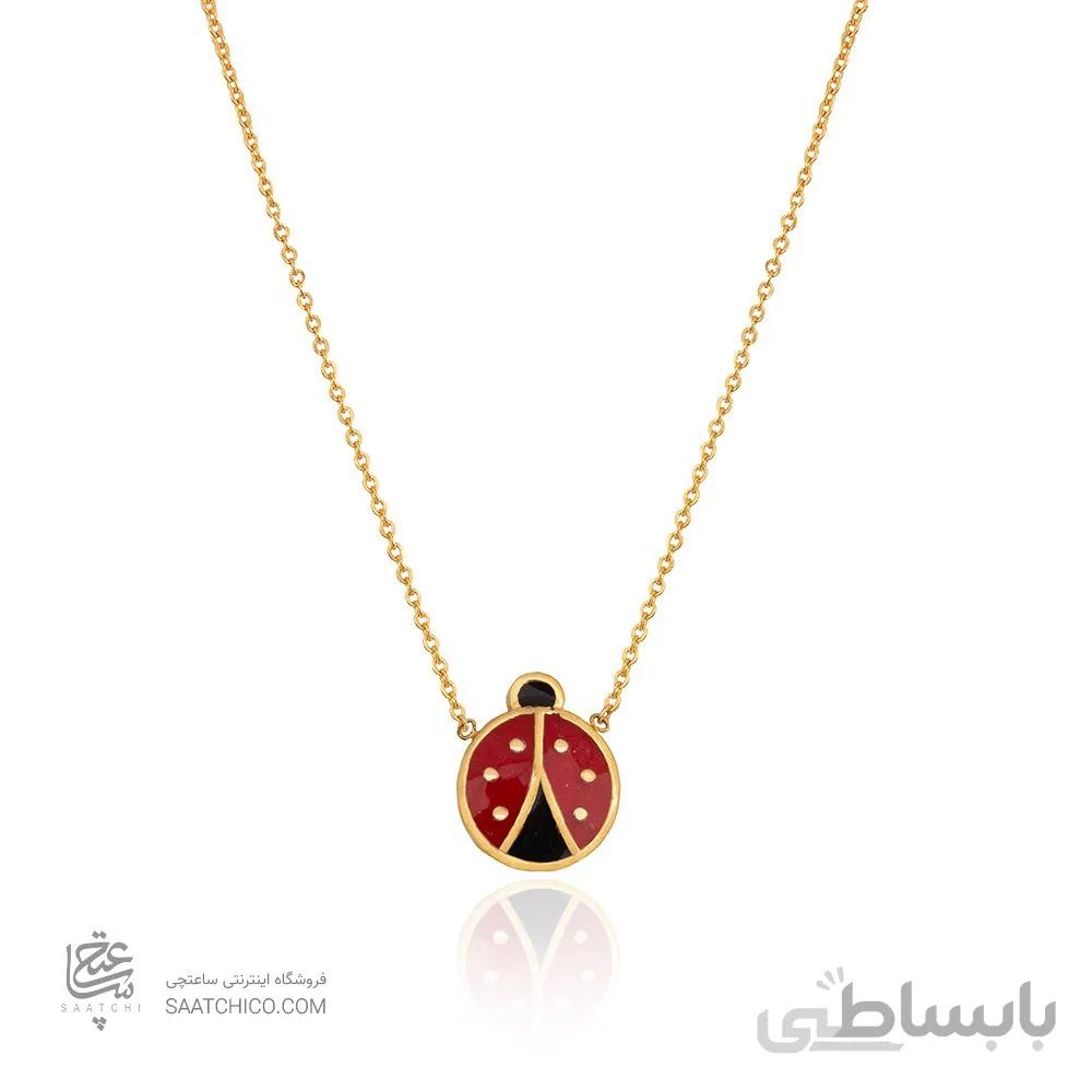 گردنبند طلا کودک طرح کفشدوزک کد KN724