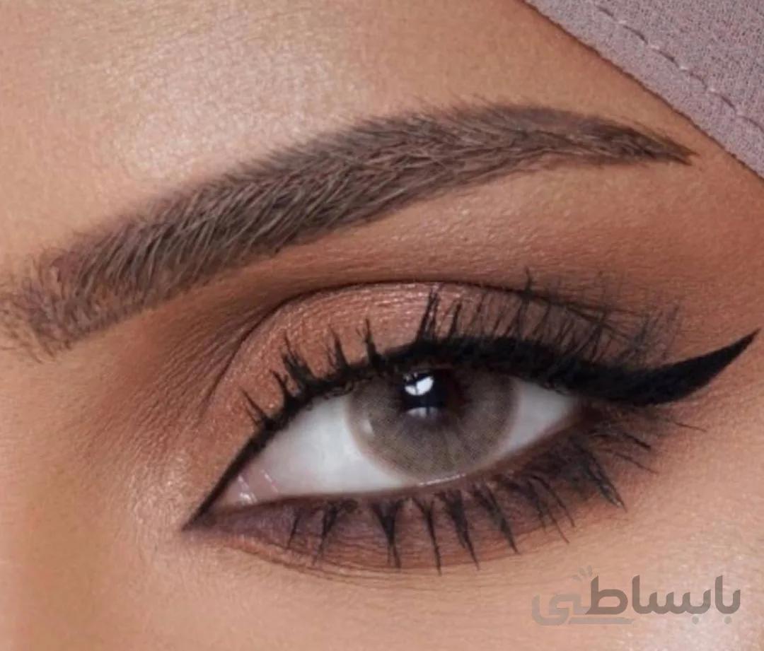 خرید لنز البا رنگ طوسی عسلی