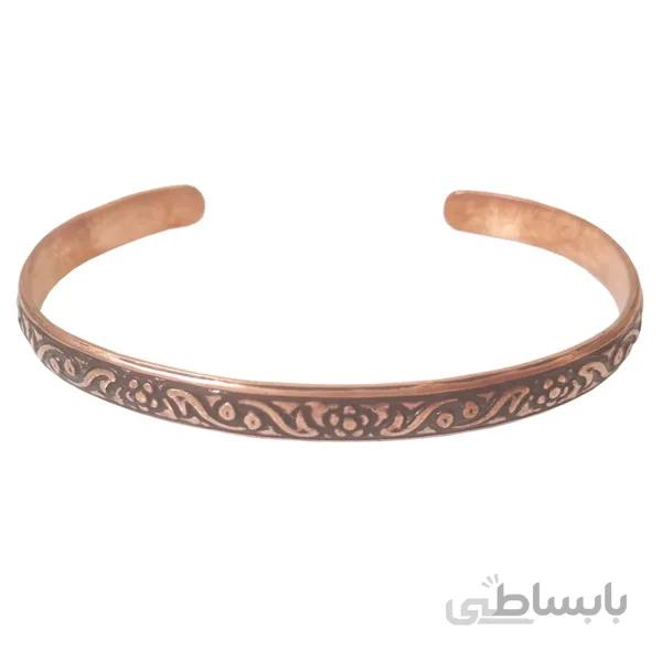 دستبند مسی شیک مفتولی نیم سانتی کد JW154