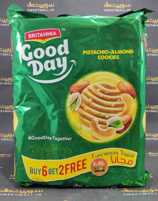 کوکی گود دی 720 گ Good Day pistachio Almond تکه های پسته و بادام