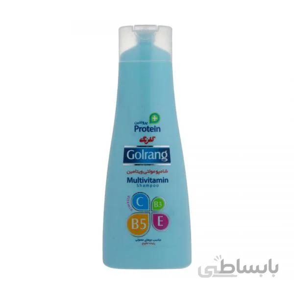 شامپو مولتی ویتامین و پروتئین مو معمولی 400 گرمی گلرنگ