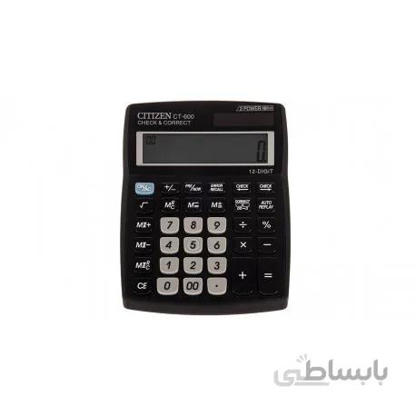 ماشین حساب سیتیزن مدل CT-600J | مشکی | سرویس ویژه حاجی ارزونی : 7 روز تضمین بازگشت کالا