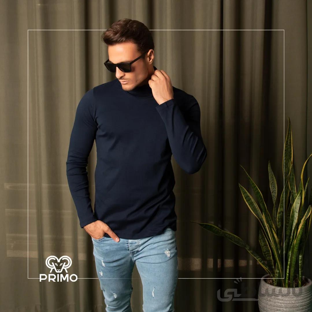 تیشرت فانریپ مردانه مدل آستین بلند یقه اسکی 513509