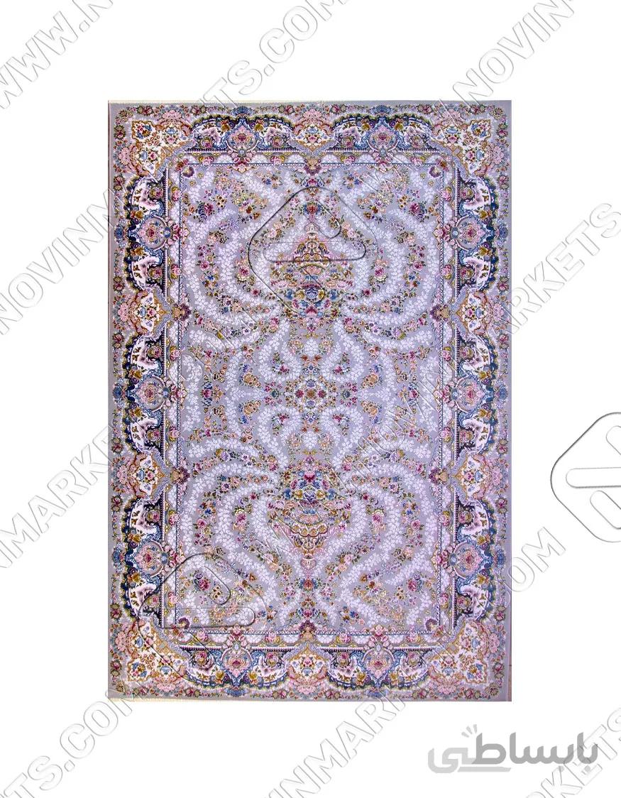 فرش رویای کمال طرح افشان درباری فیلی سفید ا Carpet of Royaye Kamal