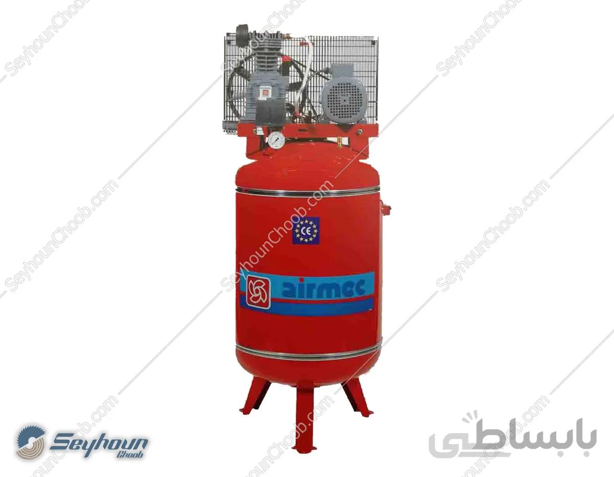 کمپرسور باد ایرمک ایستاده 350 لیتری 8 بار 3 اسب 2 سیلندر تک فاز مدل airmec vk18