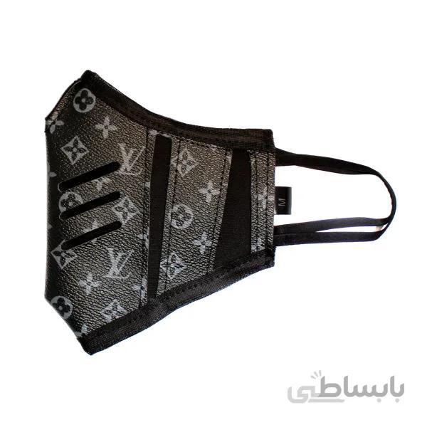 ماسک تنفسی چرم سه لایه طرح LV کد 041 ا Face Mask code 041