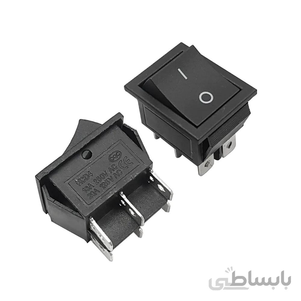 کلید راکر بزرگ دوحالته KCD4 202 6PIN
