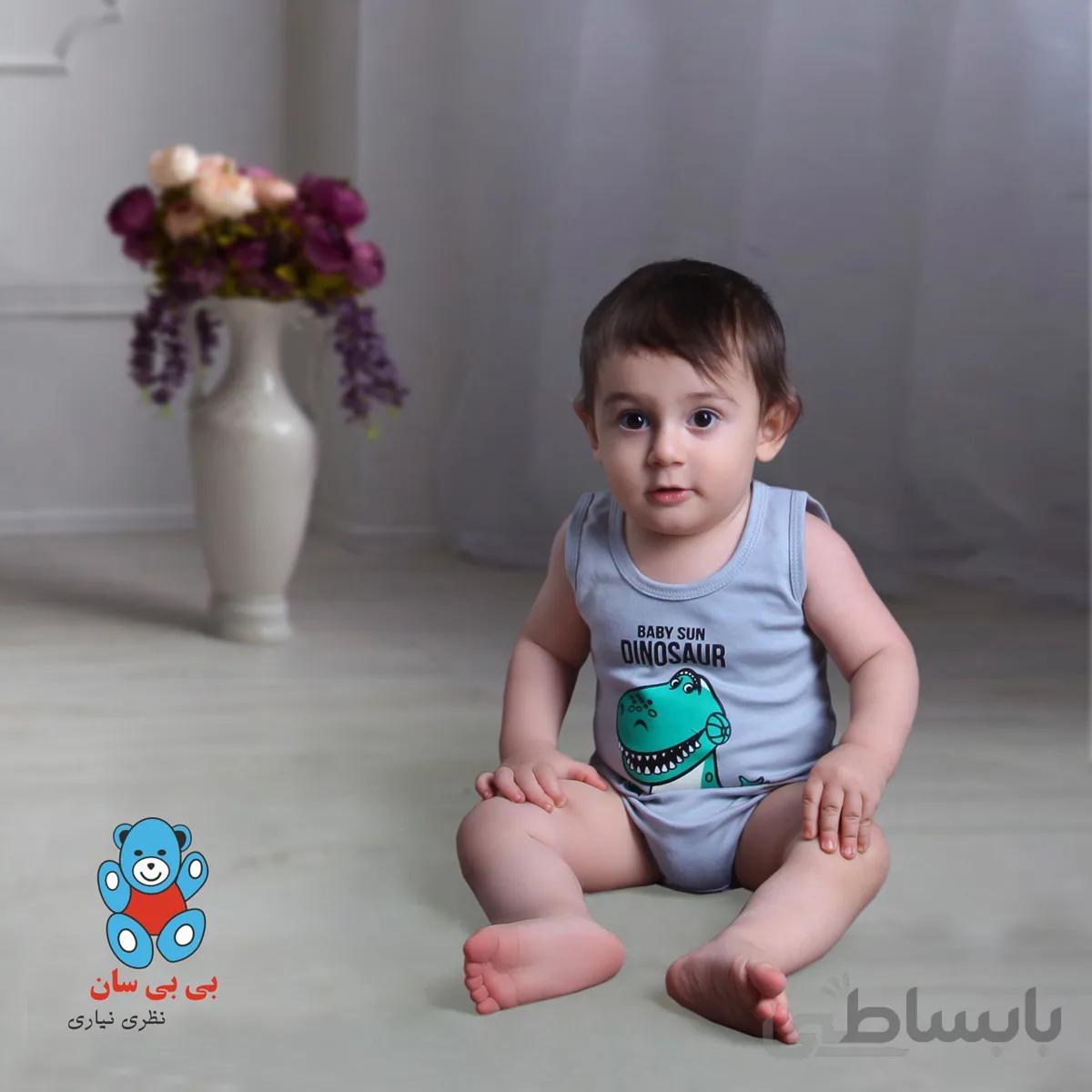 زیردکمه رکابی نوزادی بی بی سان طرح دایناسور