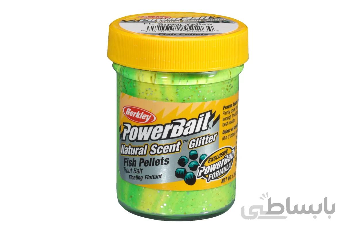 خمیر برکلی پاور بیت قزل الا Berkley PowerBait Natural Scent fish pellet green yellow