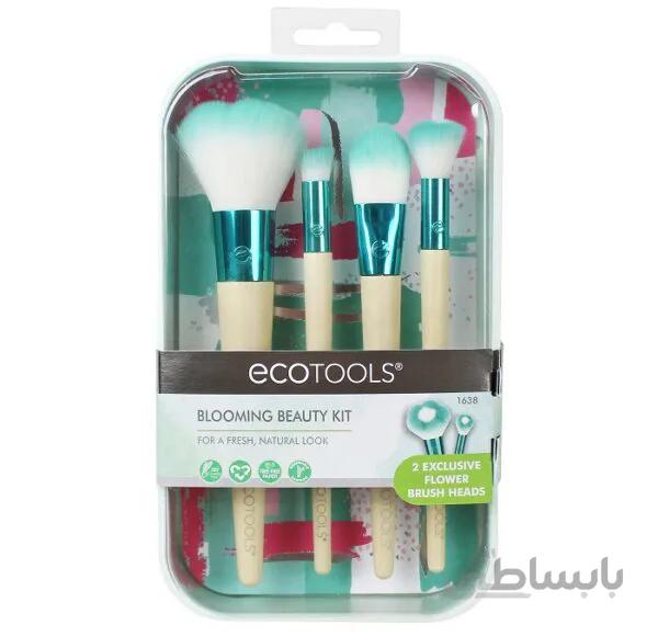 ست براش اکوتولز EcoTools مدل blooming beauty | حاوی ۴ براش کاربردی با ظرف نگهداری ا ست براش blooming beauty اکوتولز | حاوی 4 براش کاربردی با سینی نگهداری