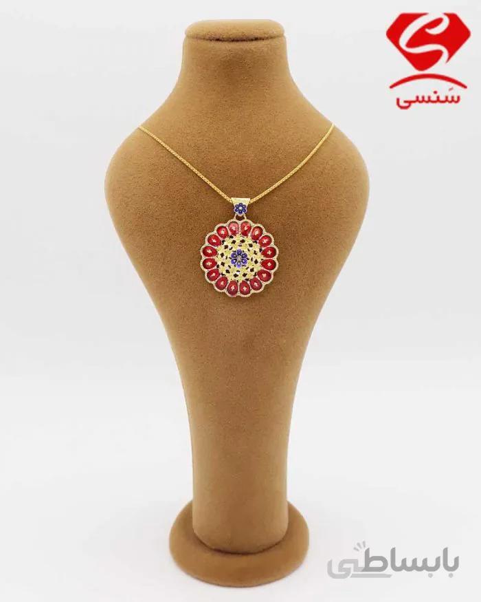 گردنبند نقره مینا کاری