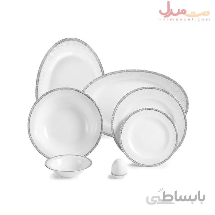 سرویس 28 پارچه چینی زرین سری ایتالیا اف مدل ریوا پلاتینی درجه عالی