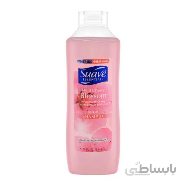 شامپو خانواده سواو رایحه شکوفه ( گل – همراه با ویتامین E و عصاره گیلاس ) ۸۸۷ میل – Suave Family shampoo Wild Cherry Blossom