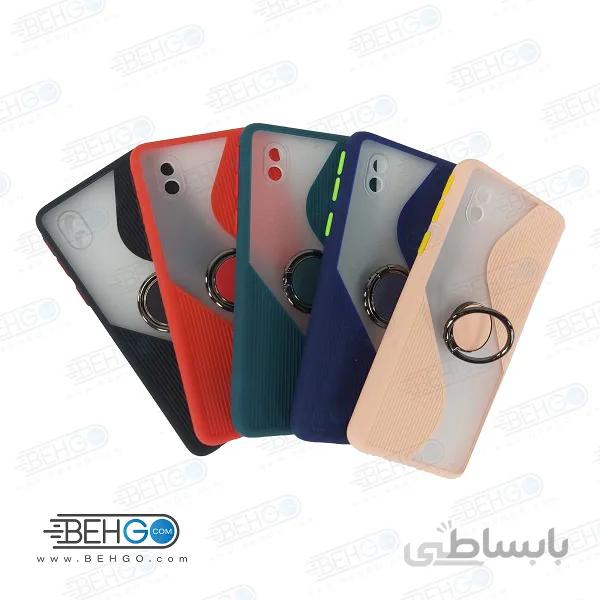 قاب گوشی سامسونگ a01 core کاور پاپ سوکت دار با محافظ لنز دوربین مدل حلقه انگشتی نگهدارنده موبایل مناسب New 2021 Case with popsocket for Samsung Galaxy A01 Core