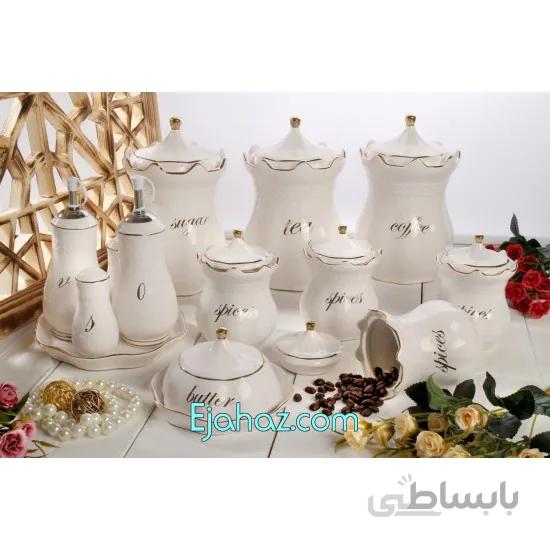 سرویس پاسماوری 14 پارچه طرح قلعه سفید