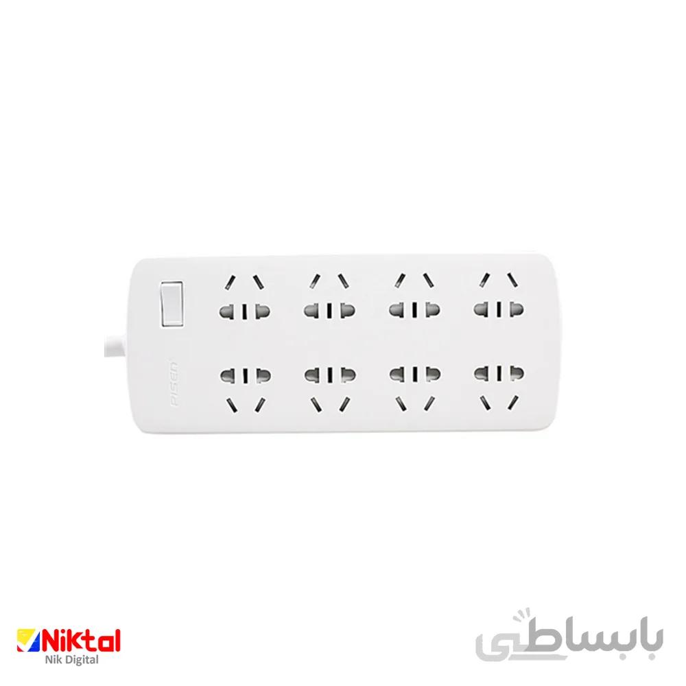 Pisen power strip with 8 outlets چند راهی برق 8 خروجی پایزن