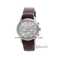 ساعت ویولت Violet زنانه کرنوگراف گرد چرمی استیل صفحه سفید کد 0408L