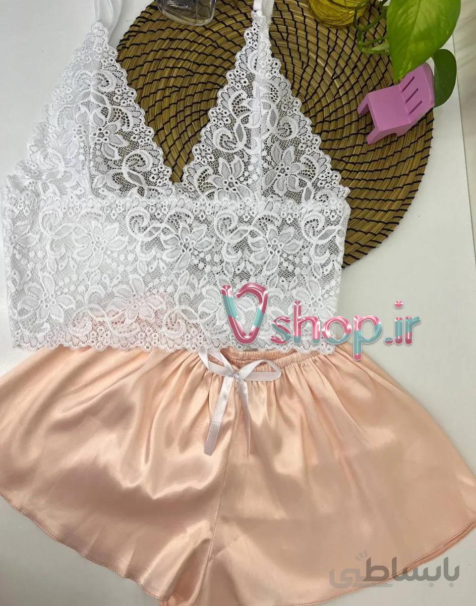 تاپ شلوارک ساتن