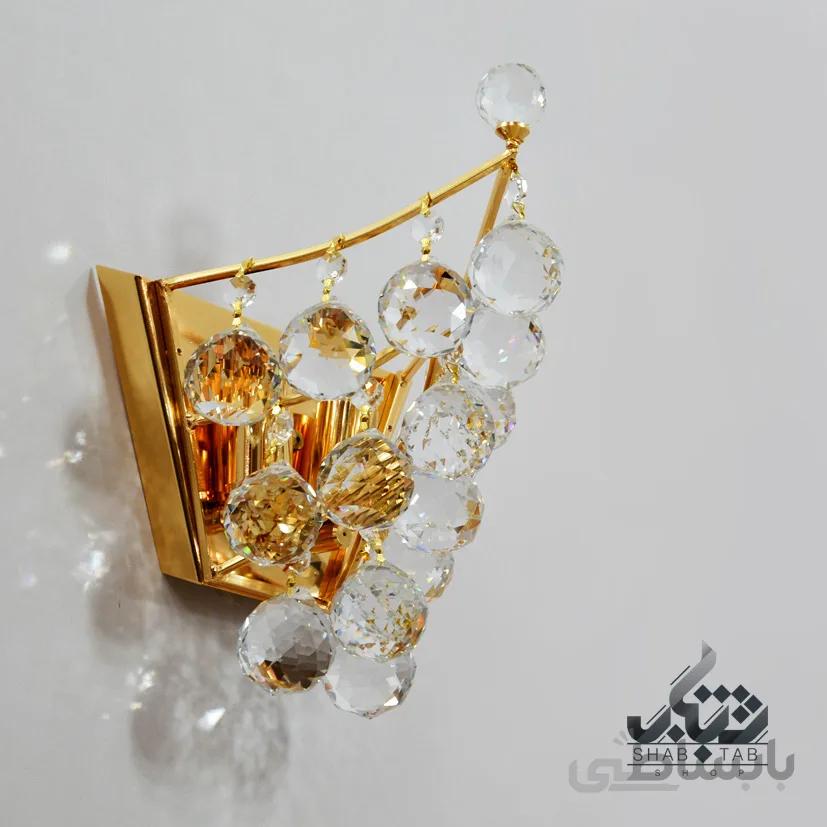 لوستر دیواری کریستالی امپراطور طلا کد 6630