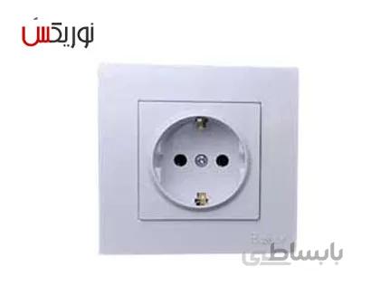 پریز برق ارت دار ایران بکر مدل آسان سفید