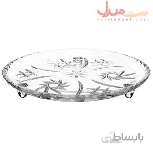 شیرینی خوری سه پایه کریستال ایرنا طرح خورشیدی