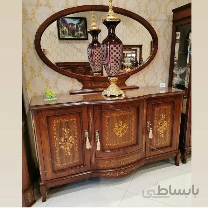 آینه کنسول چوبی مدل سه درب سون کد ۱۰۱۹۱۹