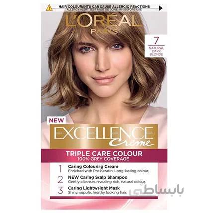 کیت رنگ مو اکسلانس لورآل شماره ۷ / Loreal Excellence Cream Hair Color