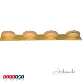 چراغ بالا آینه ای الماس طلایی 4شعله زانیس