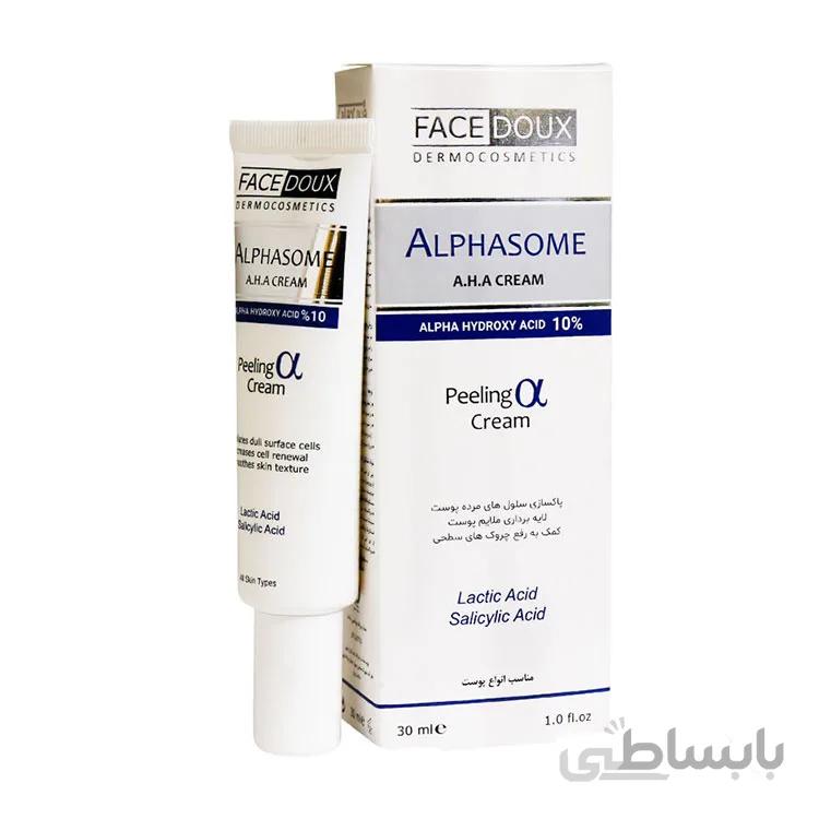 کرم لایه بردار 10% فیس دوکس (ALPHASOME) حجم 30 میلی لیتر
