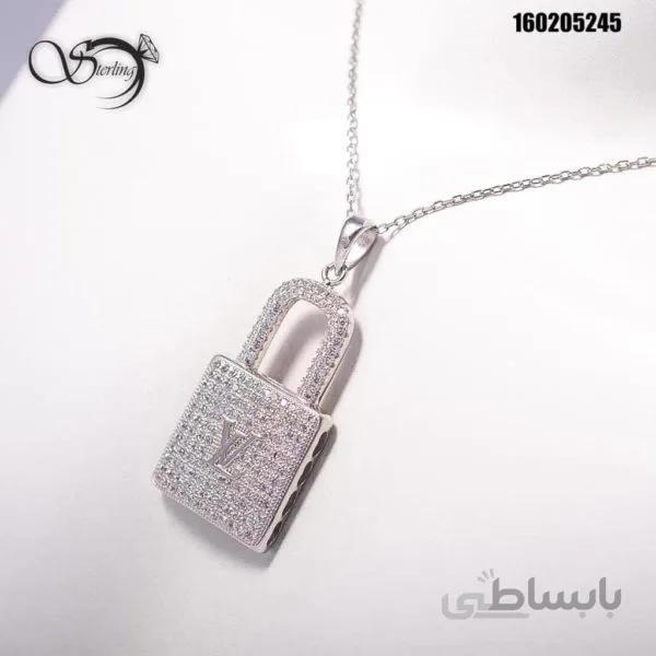 گردنبند نقره طرح قفل کد:۱۱۹۵