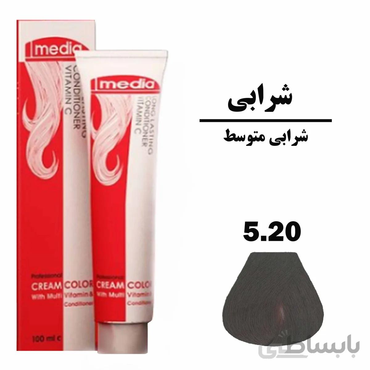 رنگ مو مدیا 5.20 شرابی متوسط
