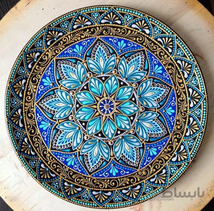 بشقاب سفالی نیلوفر