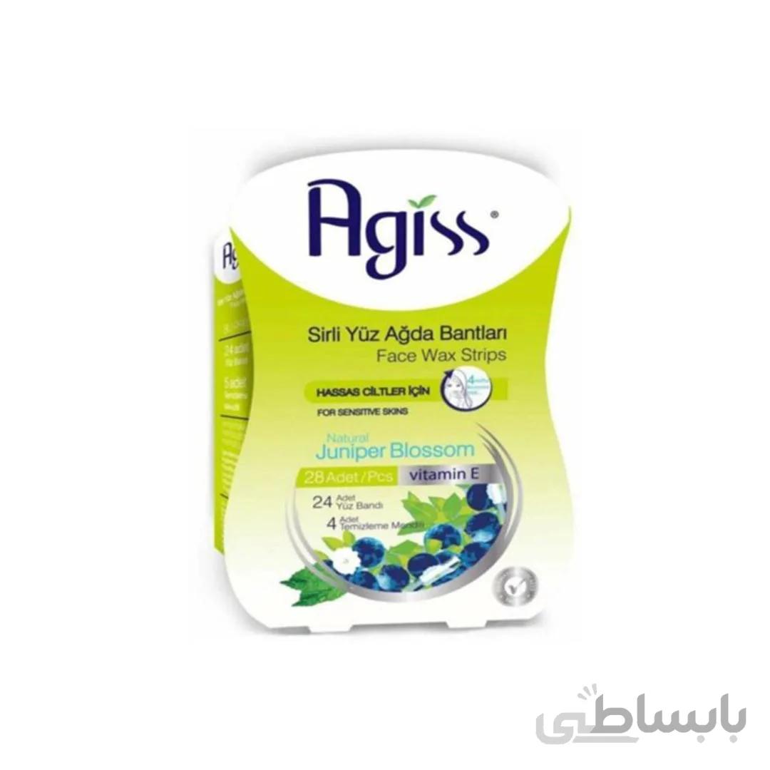 نوار موبر صورت ترکیه ای پوست حساس بسته 24 عددی آگیس ا Agiss Face Wax Strips For Sensitive Skin Pack Of 24