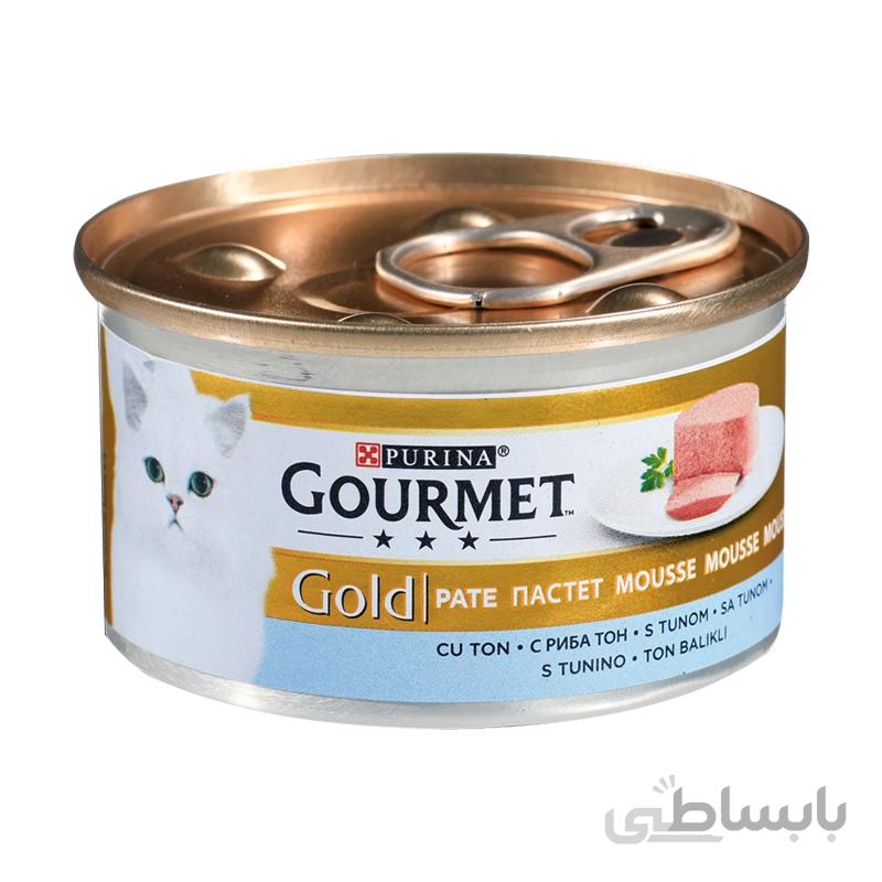 کنسرو غذای گربه گورمت مدل Gold Tuna وزن ۸۵ گرم