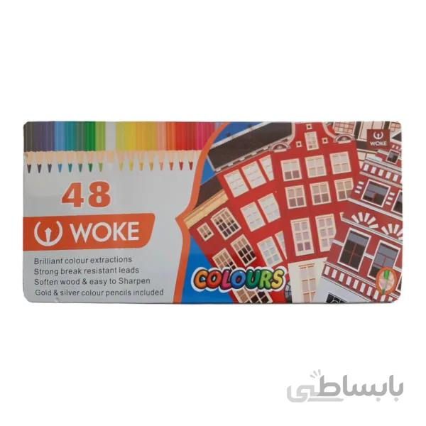 مداد رنگی 48 رنگ ووک طرح خانه