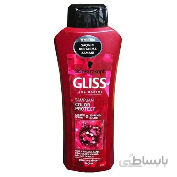 شامپو موهای رنگ شده گلیس مدل CP525 حجم 525 میلی لیتر ا Gliss colored hair shampoo model CP525 volume 525 ml کد 353788