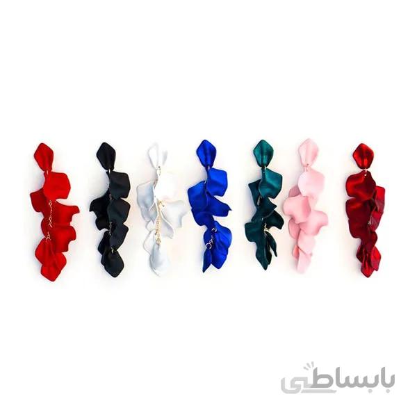 گوشواره برگ گل آویزی مدل ژولیتا