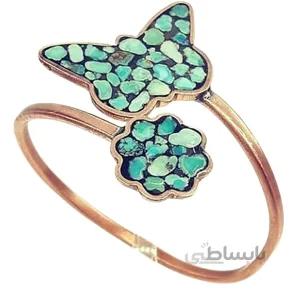 دستبند مسی فیروزه کوب کد ZI-73