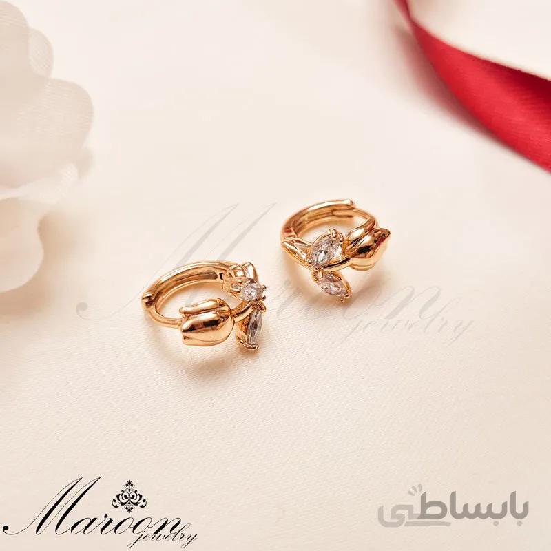 گوشواره لاله طلایی مارون CG127