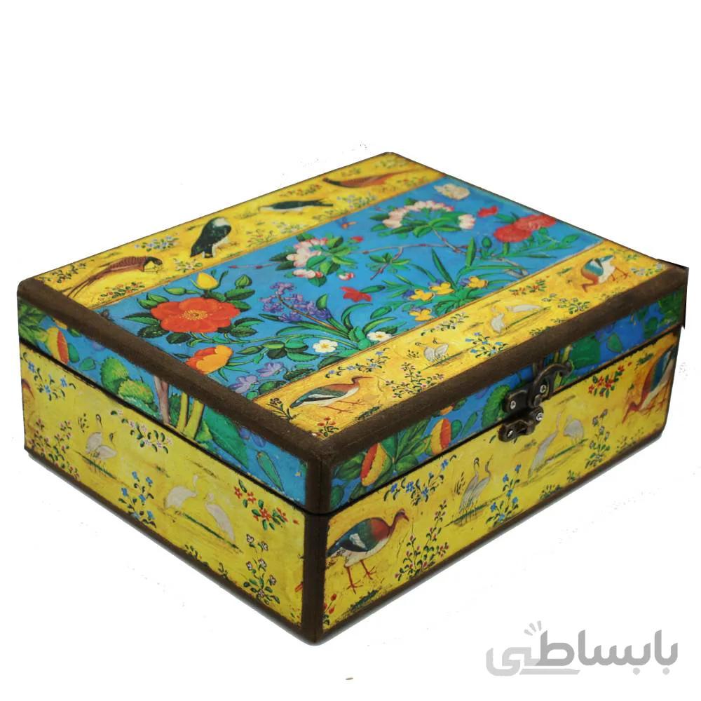 دمنوش پذیرایی 6 خانه بزرگ 20*25 جعبه چوبی پک باغ بهشت