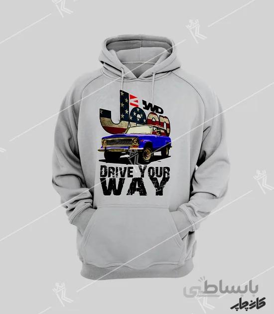 سویشرت ملانژ جیپ آفرود Drive Your Way USA