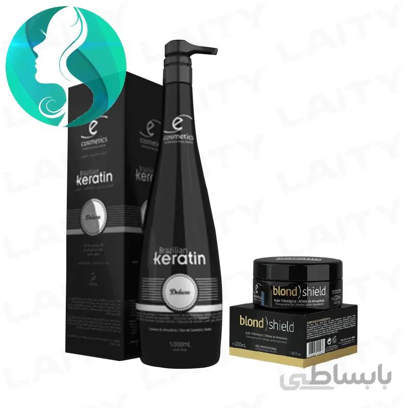 پک کراتین مو دلوکس ایکاسمتیک ا e-cosmetics deluxe brazilian hair keratin