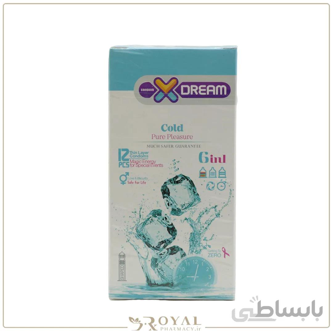 کاندوم سرد ایکس دریم (سرد کننده)(Cold) بسته 12 عددی ا کاندوم سرد ایکس دریم با دارا بودن عصاره و عطر طبيعی نعنا باعث خنک شدن واژن و افزايش ميل جنسی بانوان می شود - کاندوم ایکس دریم سرد - کاندوم سرد کننده ایکس دریم - XDream Cold Condom 12PSC