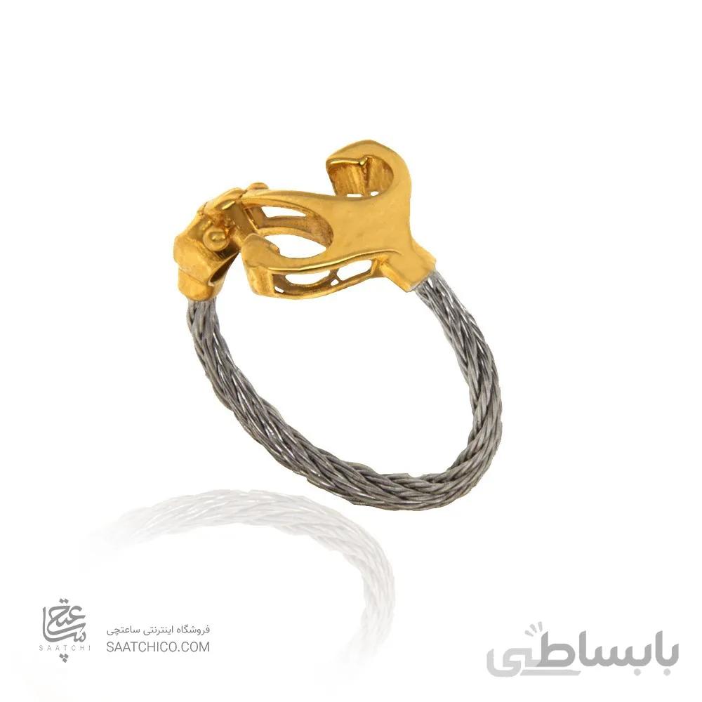 انگشتر طلا زنانه فرد طرح لنگر کد CR445