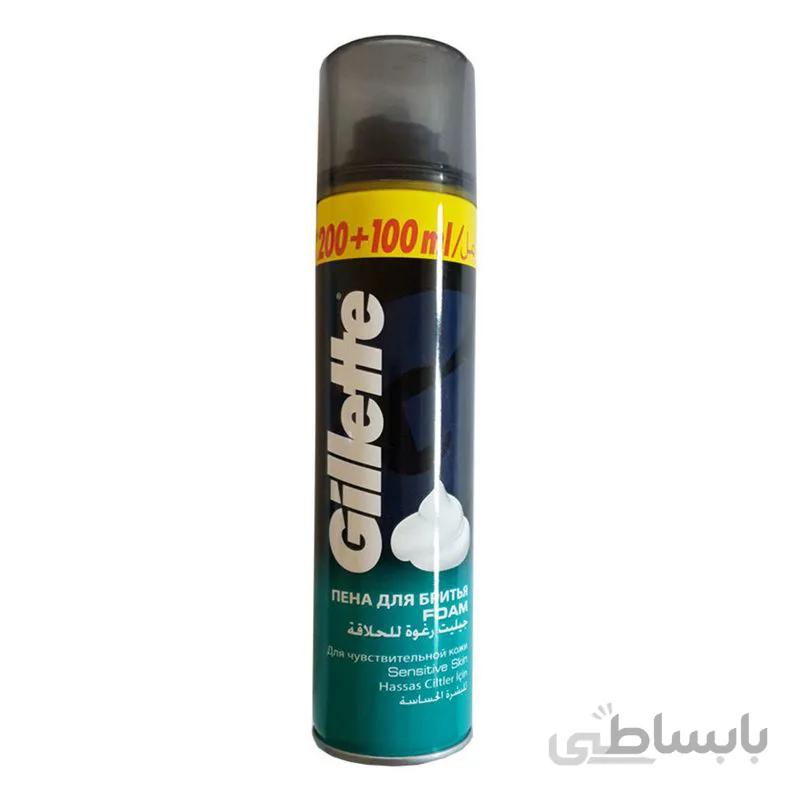 فوم اصلاح ژیلت مدل Sensitive حجم 300 میلی لیتر