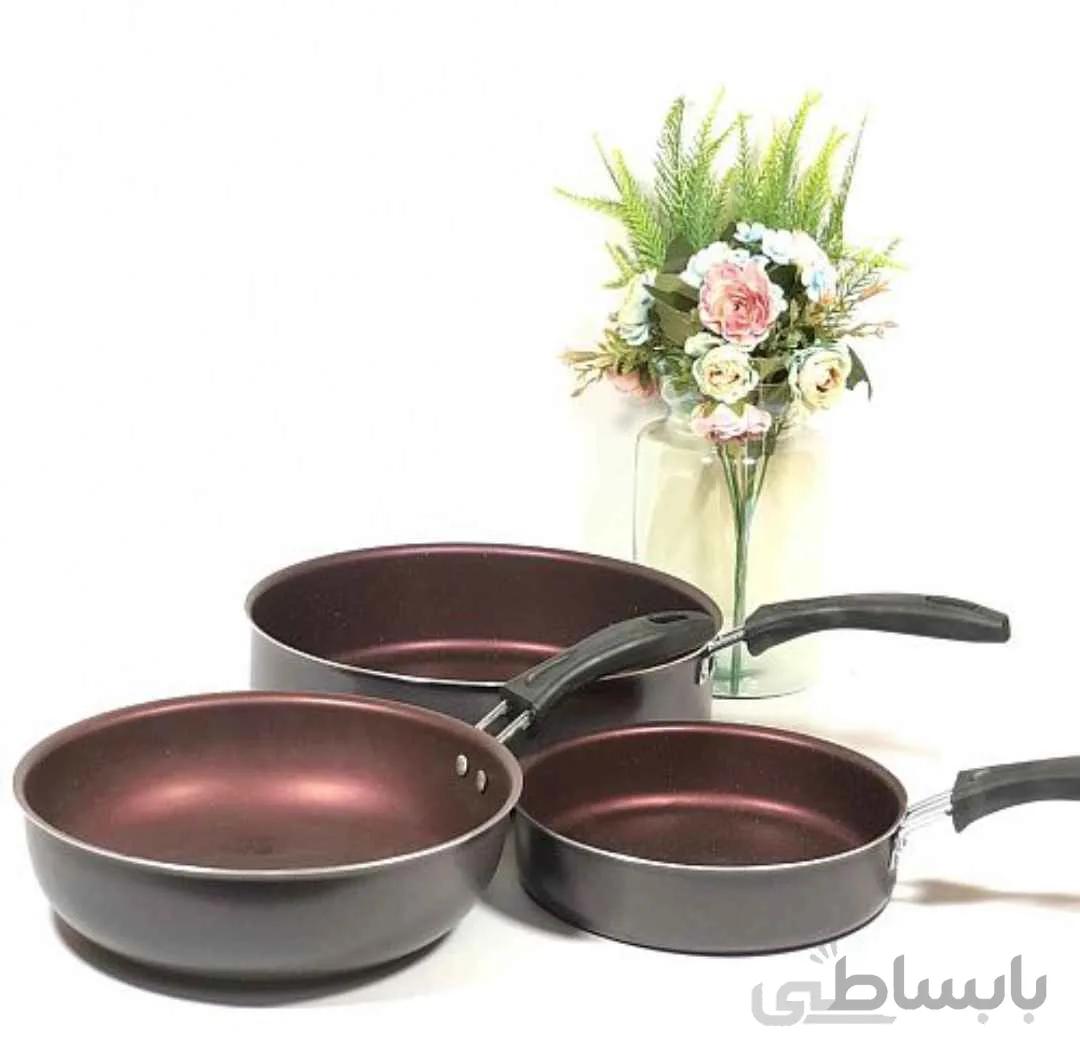 سرویس 3 تابه تک دسته اطمینان کالا