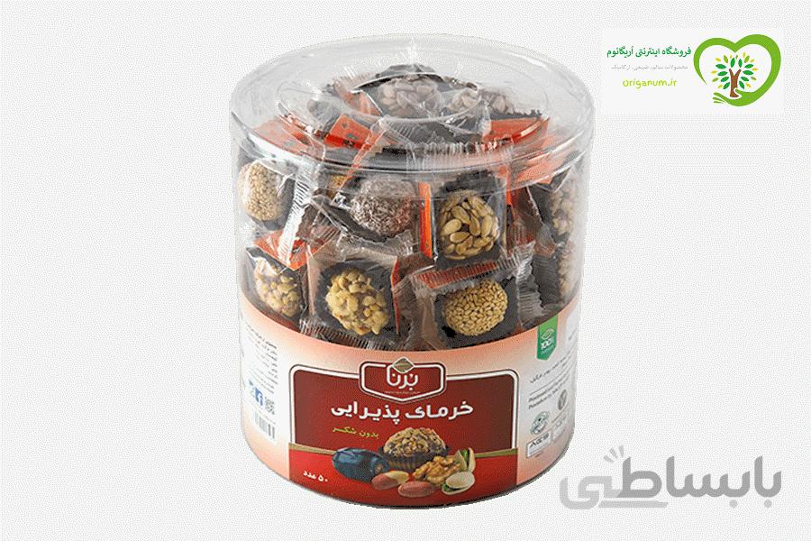 ترافل خرمایی برنا بسته 40 عددی